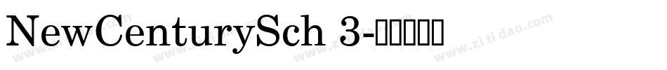 NewCenturySch 3字体转换